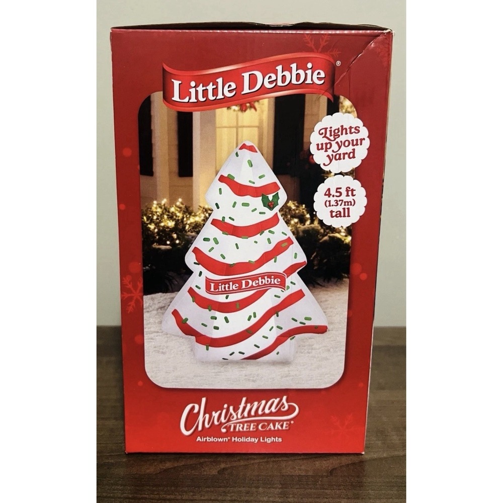 Little Debbie Christmas Tree Cake Inflatable Airblown Holiday Lights 4.5 ft - Picture 2 of 5